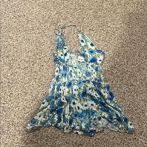 Vibrant Floral Halter Dress